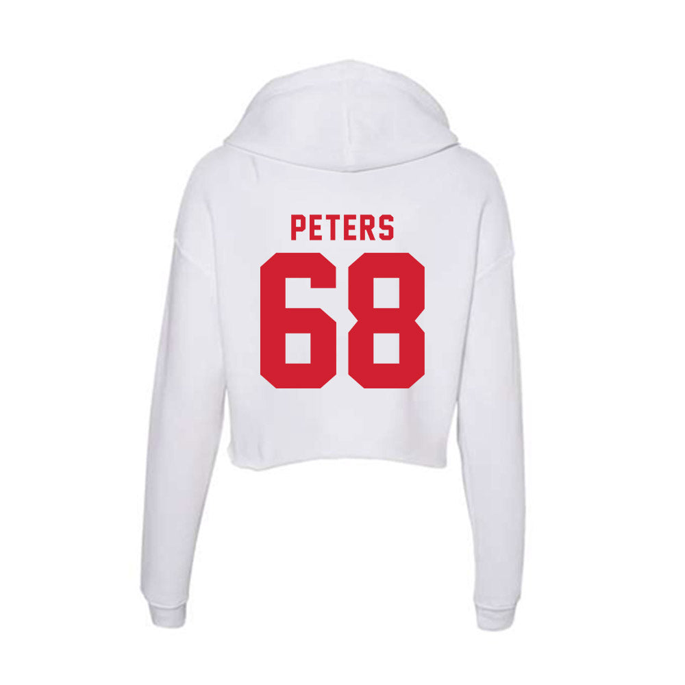 NC State - NCAA Football : Luke Peters - Women's Crop Fleece Hoodie-1