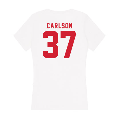 NC State - NCAA Football : Addison Carlson - Women's V-Neck T-Shirt-1