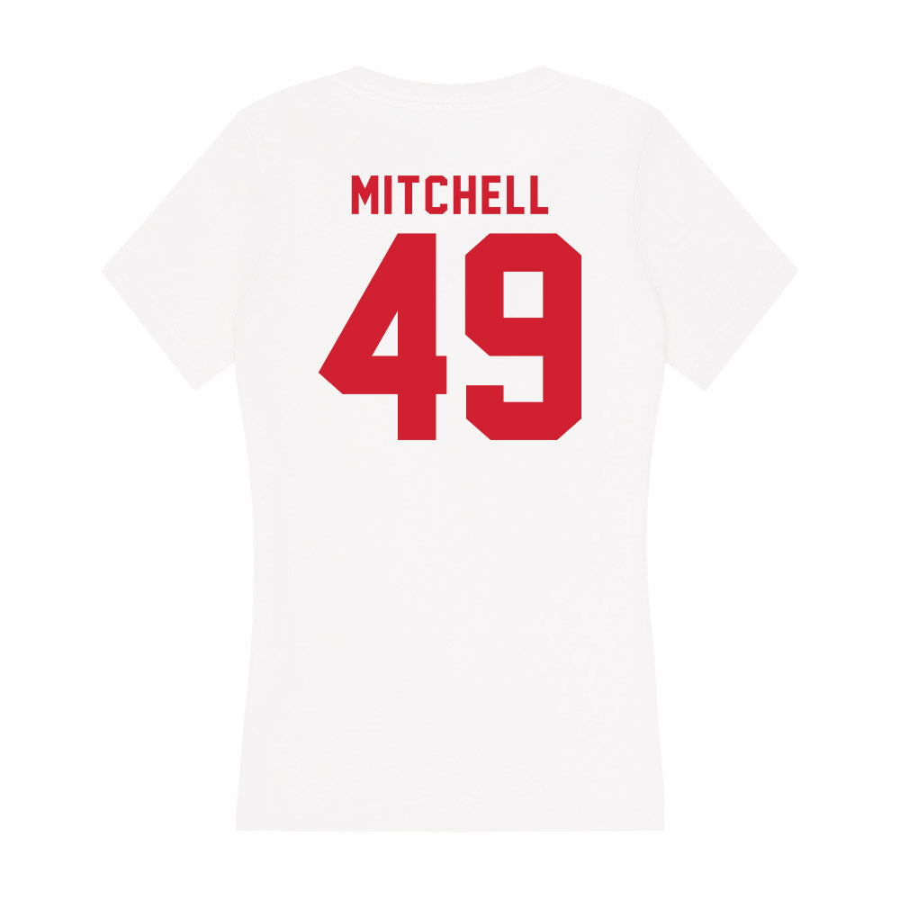 NC State - NCAA Football : Reid Mitchell - Women's V-Neck T-Shirt-1