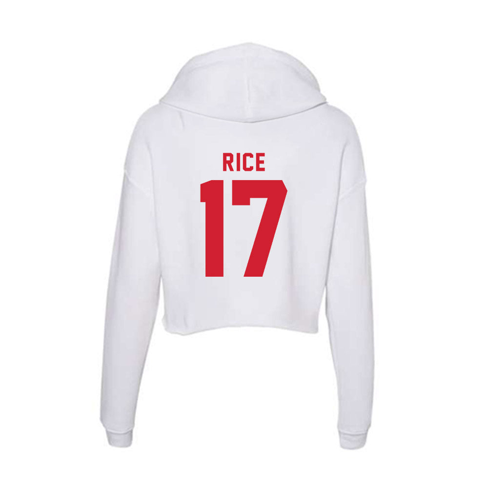 NC State - NCAA Women's Volleyball : Amanda Rice - Women's Crop Fleece Hoodie-1