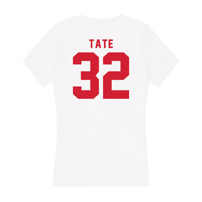 NC State - NCAA Football : Michael Tate - Women's V-Neck T-Shirt-1