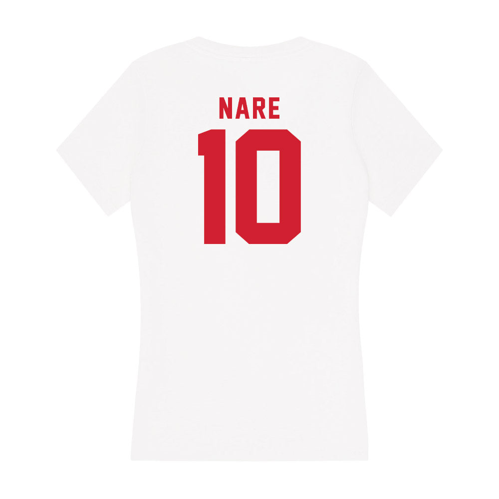 NC State - NCAA Men's Soccer : Junior Nare - Women's V-Neck T-Shirt-1