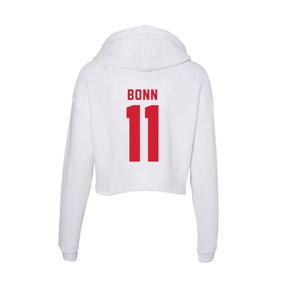 NC State - NCAA Baseball : Preston Bonn - Women's Crop Fleece Hoodie-1