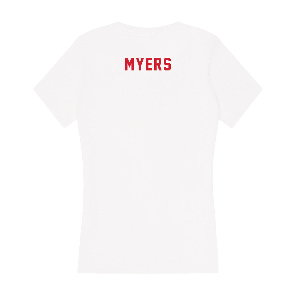 NC State - NCAA Women's Gymnastics : Ava Myers - Women's V-Neck T-Shirt-1