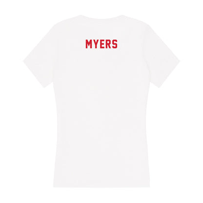NC State - NCAA Women's Gymnastics : Ava Myers - Women's V-Neck T-Shirt-1