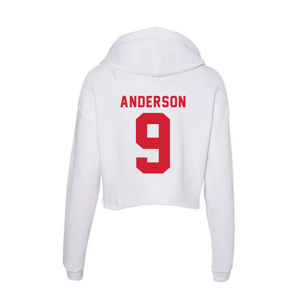 NC State - NCAA Football : Terrell Anderson - Women's Crop Fleece Hoodie-1