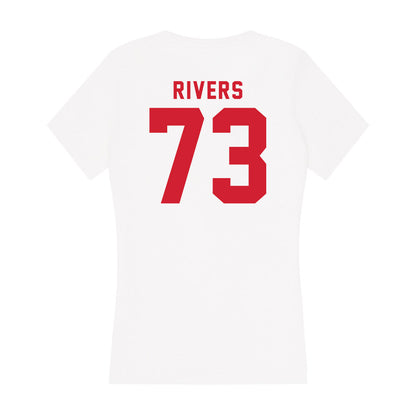 NC State - NCAA Football : Darion Rivers - Women's V-Neck T-Shirt-1