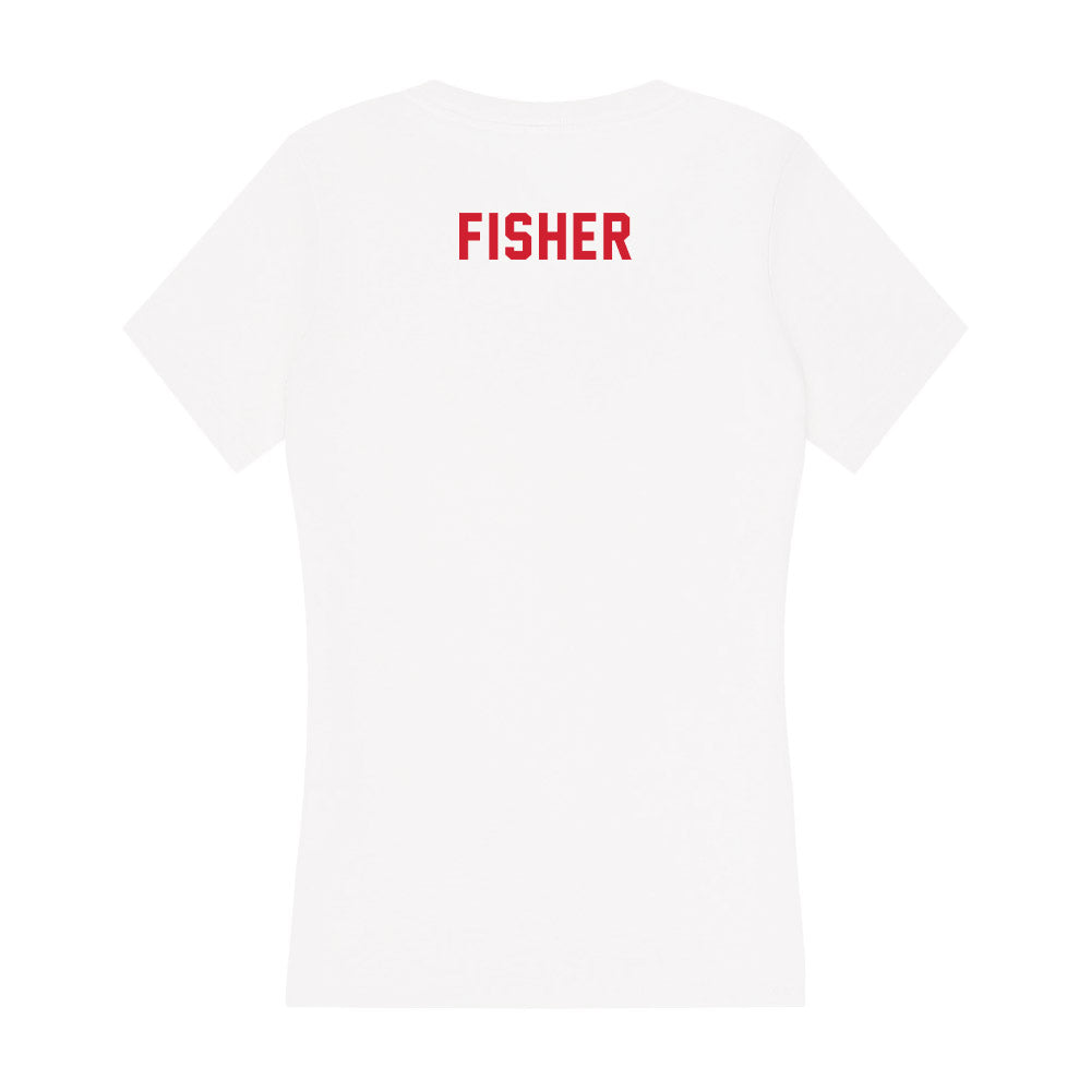 NC State - NCAA Women's Track & Field : Elyssia Fisher - Women's V-Neck T-Shirt-1