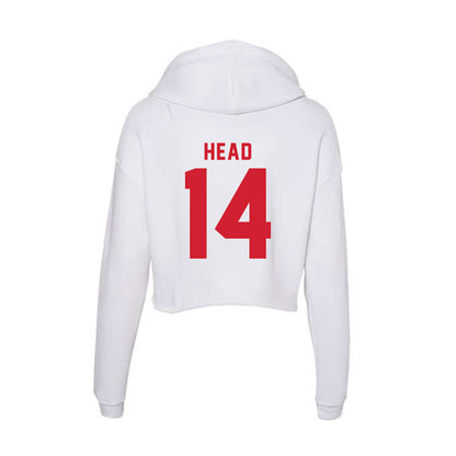 NC State - NCAA Baseball : Ty Head - Women's Crop Fleece Hoodie-1