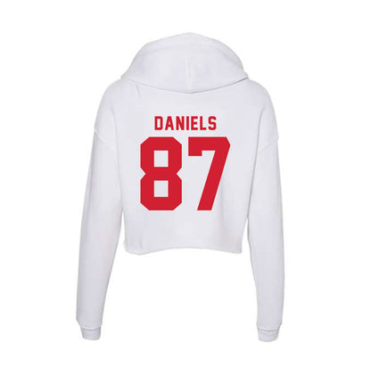NC State - NCAA Football : Dante Daniels - Women's Crop Fleece Hoodie-1