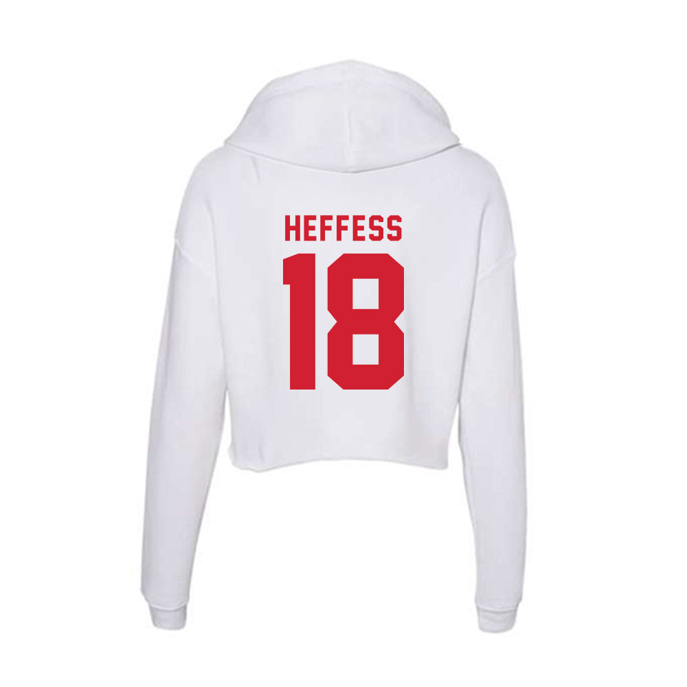 NC State - NCAA Men's Soccer : Isaac Heffess - Women's Crop Fleece Hoodie-1
