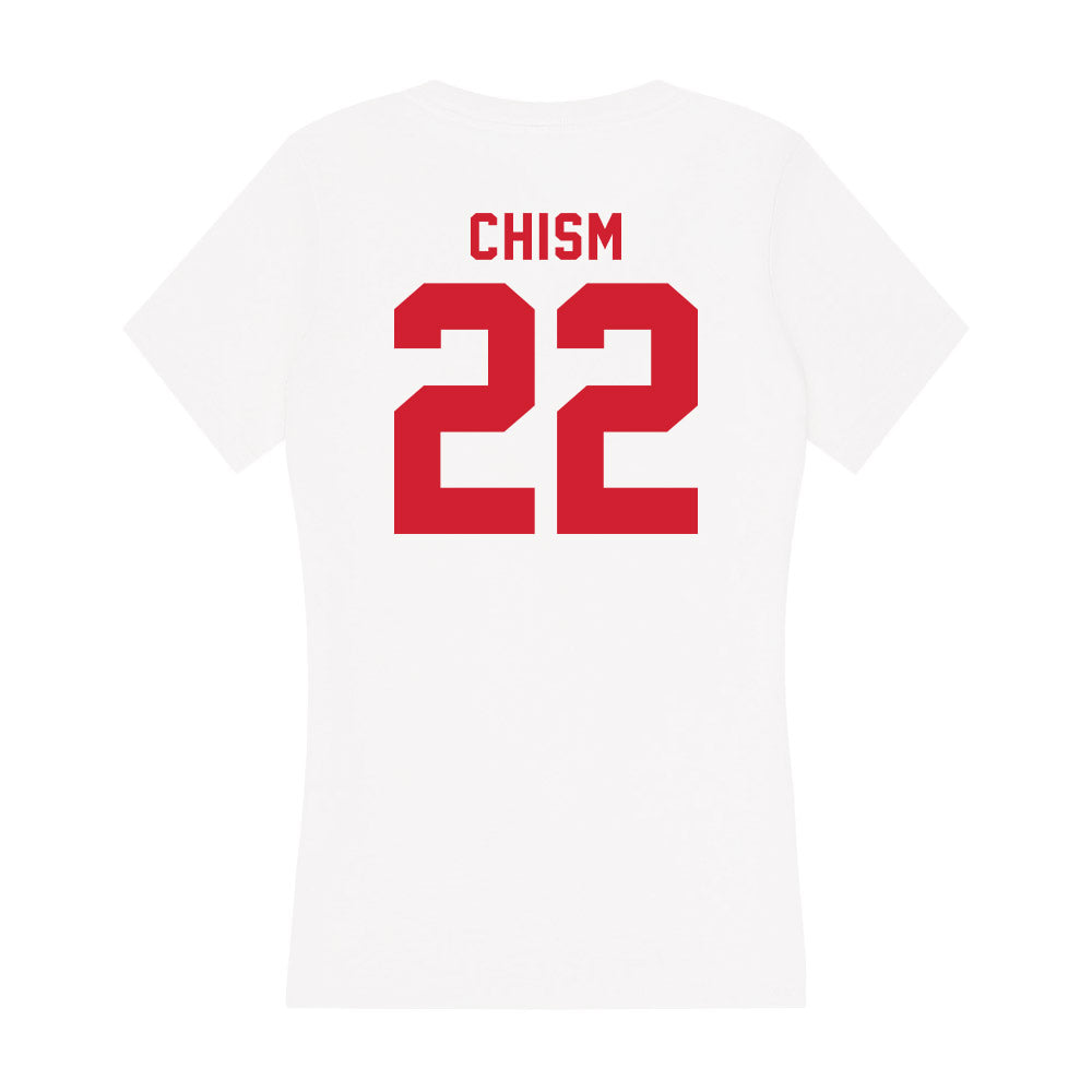 NC State - NCAA Women's Soccer : Taylor Chism - Women's V-Neck T-Shirt-1