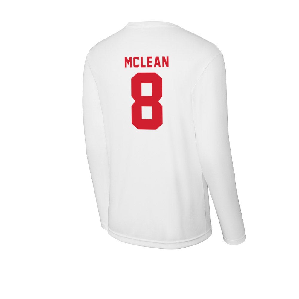 NC State - NCAA Men's Soccer : Justin McLean - Activewear Long Sleeve T-Shirt-1