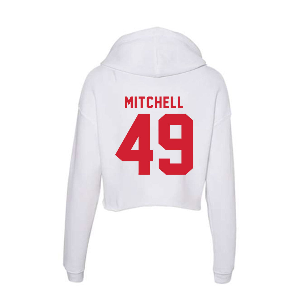 NC State - NCAA Football : Reid Mitchell - Women's Crop Fleece Hoodie-1