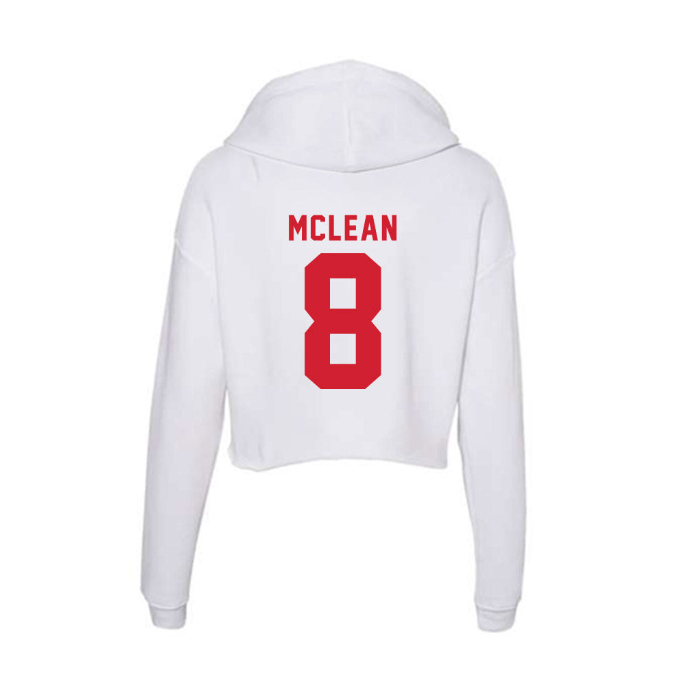 NC State - NCAA Men's Soccer : Justin McLean - Women's Crop Fleece Hoodie-1