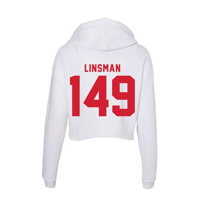 NC State - NCAA Wrestling : Gavin Linsman - Women's Crop Fleece Hoodie-1