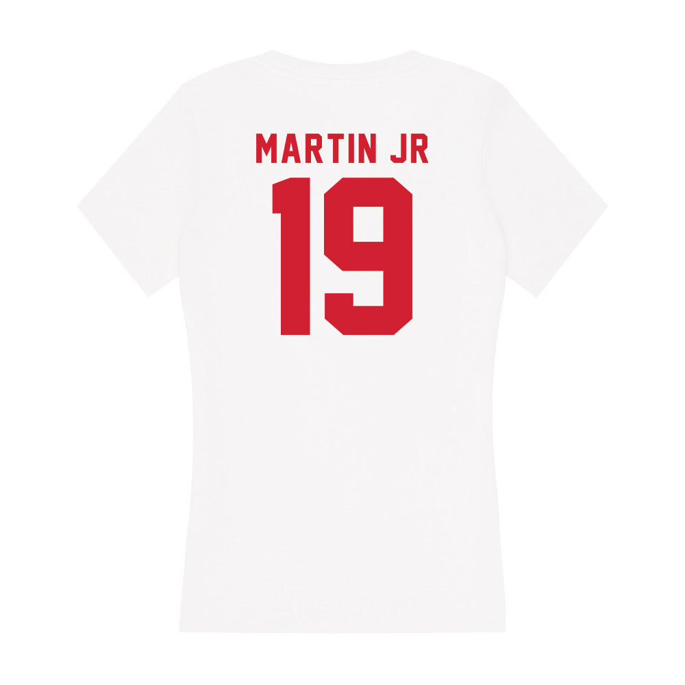 NC State - NCAA Football : KJ Martin Jr - Women's V-Neck T-Shirt-1