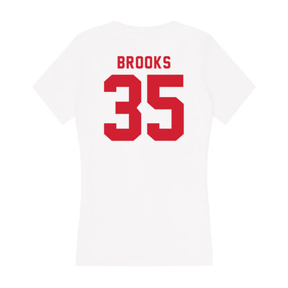 NC State - NCAA Women's Basketball : Zoe Brooks - Women's V-Neck T-Shirt-1