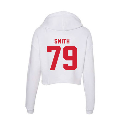 NC State - NCAA Football : Kamen Smith - Women's Crop Fleece Hoodie-1