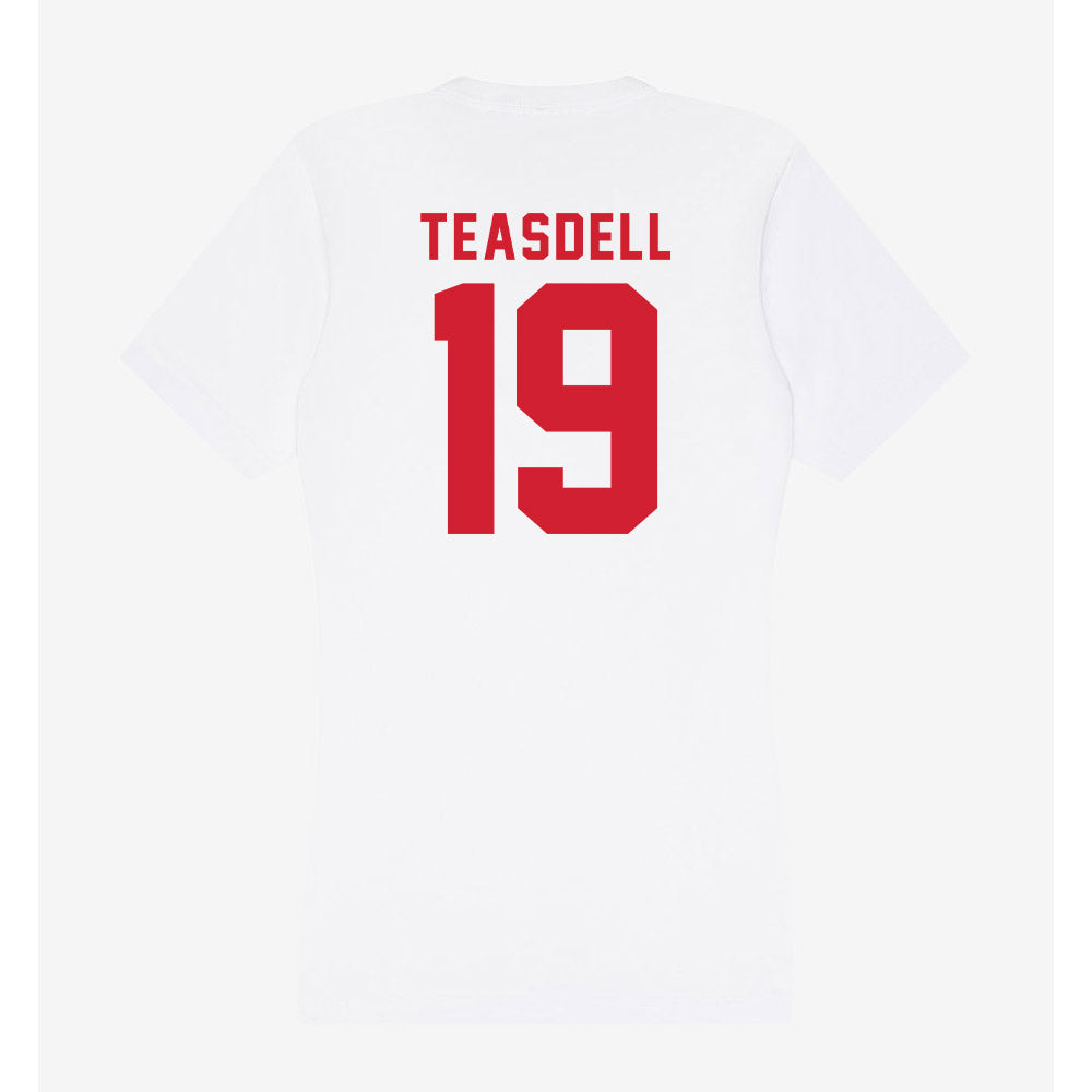 NC State - NCAA Football : Tristan Teasdell - Women's V-Neck T-Shirt-1