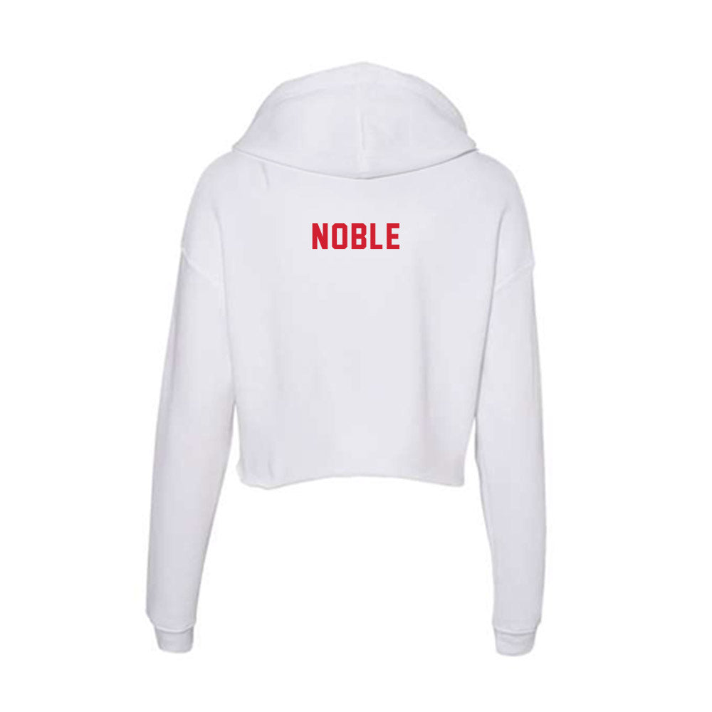 NC State - NCAA Women's Swimming & Diving : Kennedy Noble - Women's Crop Fleece Hoodie-1