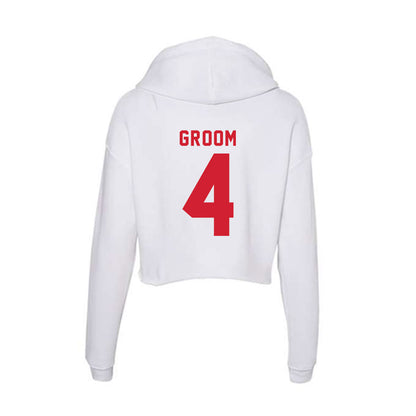 NC State - NCAA Women's Volleyball : Sophia Groom - Women's Crop Fleece Hoodie-1