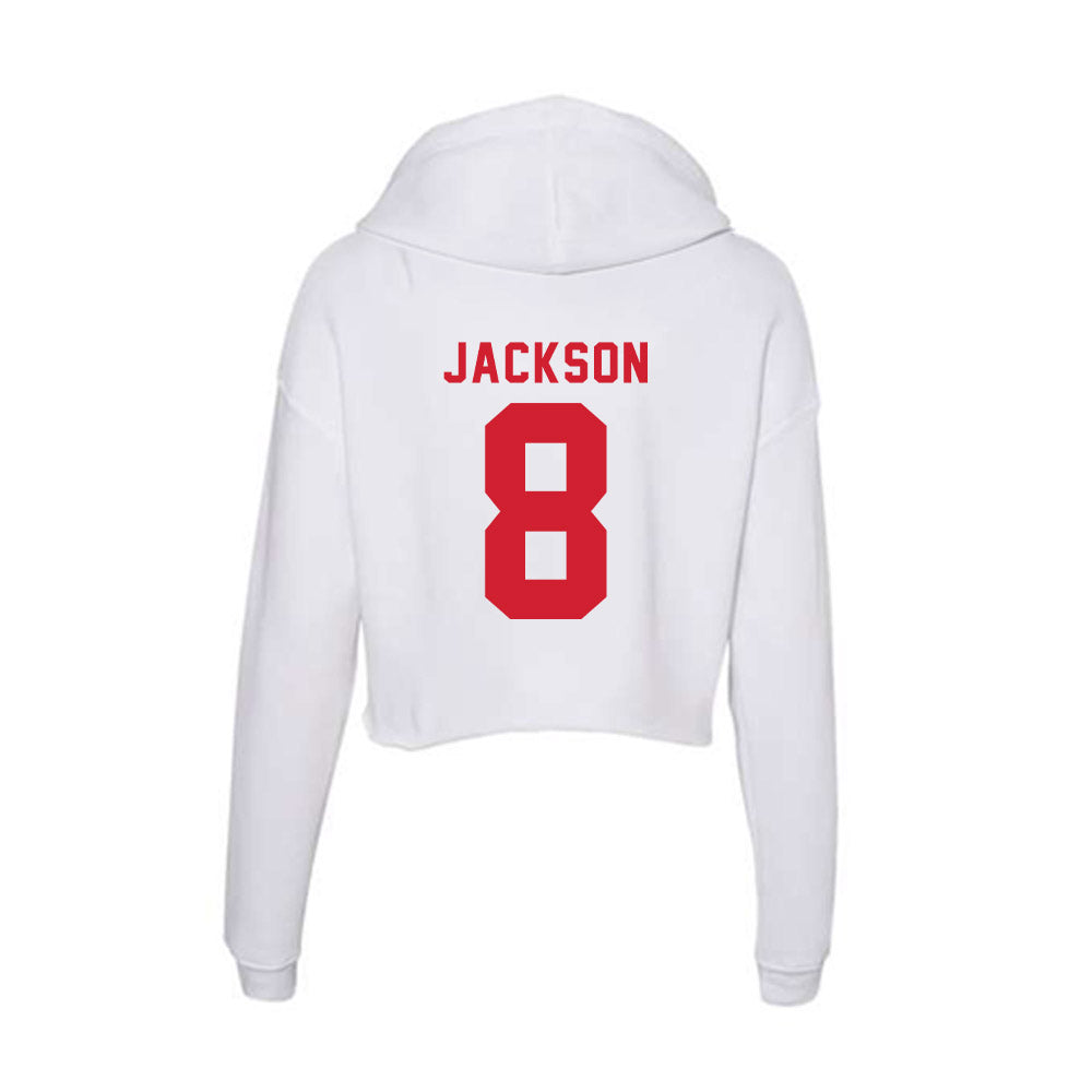 NC State - NCAA Football : Keenan Jackson - Women's Crop Fleece Hoodie-1