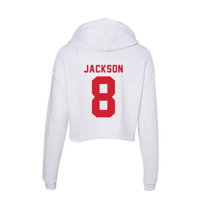 NC State - NCAA Football : Keenan Jackson - Women's Crop Fleece Hoodie-1