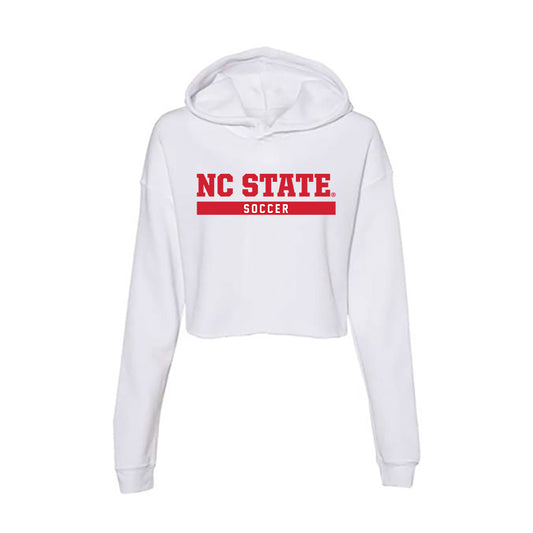 NC State - NCAA Men's Soccer : Ervin Cruz - Women's Crop Fleece Hoodie-0