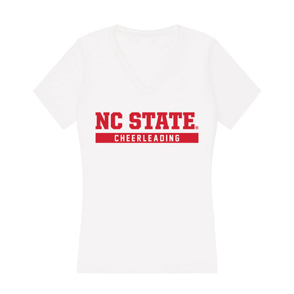 NC State - NCAA Cheerleading : Chris Johnston - Women's V-Neck T-Shirt-0