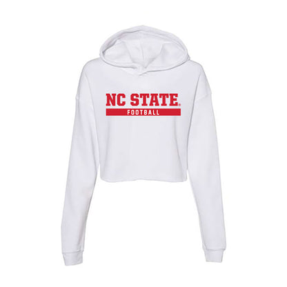 NC State - NCAA Football : Jamel Johnson - Women's Crop Fleece Hoodie-0