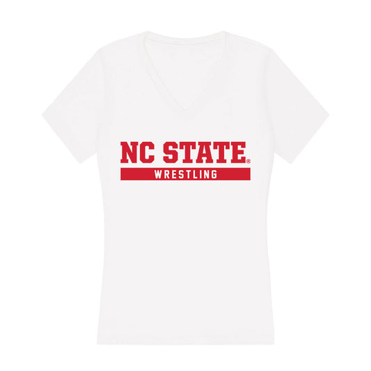 NC State - NCAA Wrestling : Latrell schafer - Women's V-Neck T-Shirt-0