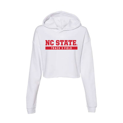 NC State - NCAA Men's Track & Field : Jack Anstrom - Women's Crop Fleece Hoodie-0