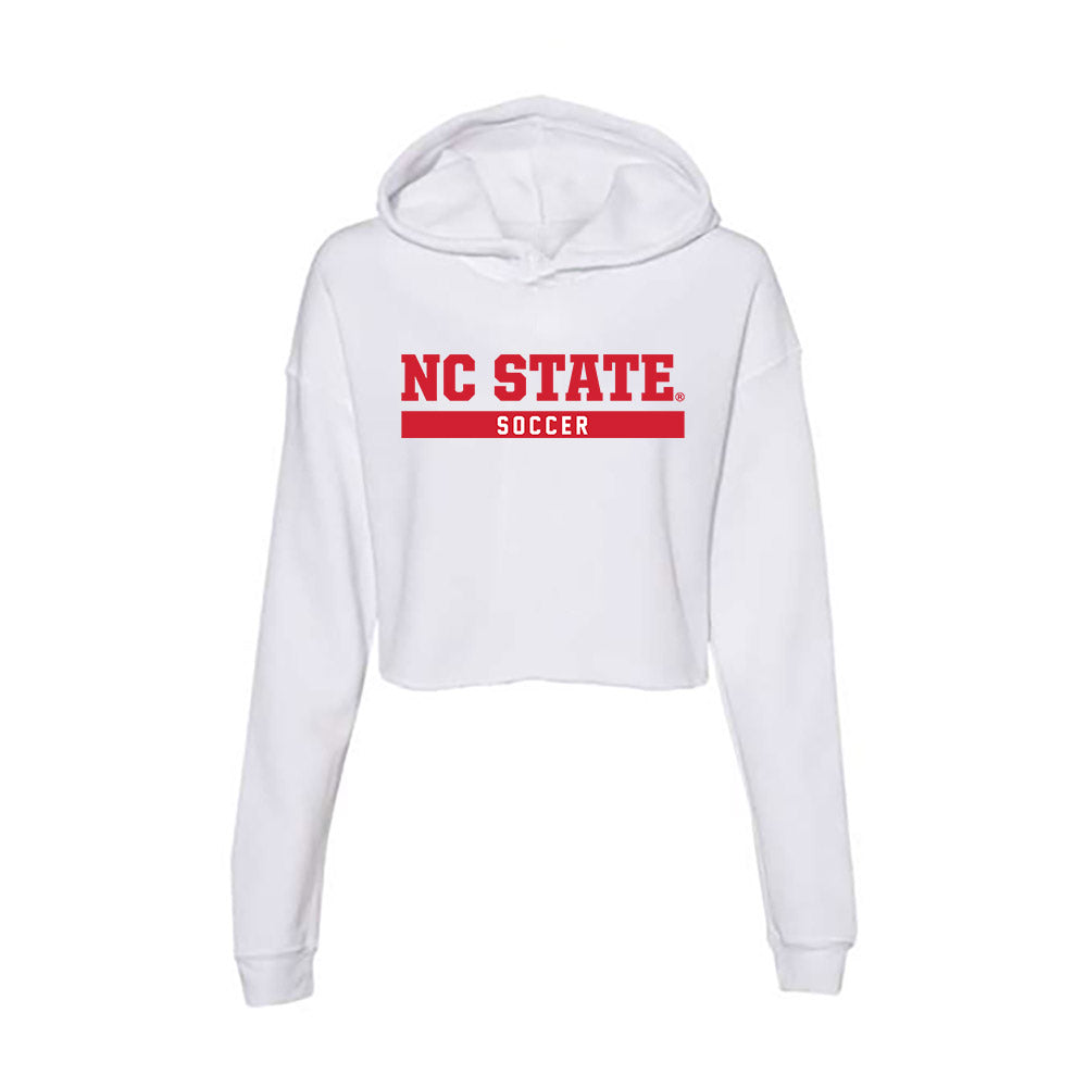 NC State - NCAA Men's Soccer : Christian Herluf - Women's Crop Fleece Hoodie-0