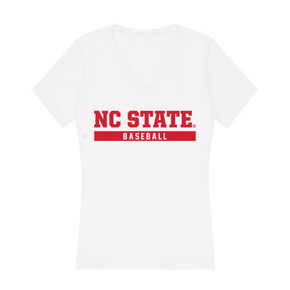 NC State - NCAA Baseball : Mikey Ragusa - Women's V-Neck T-Shirt-0