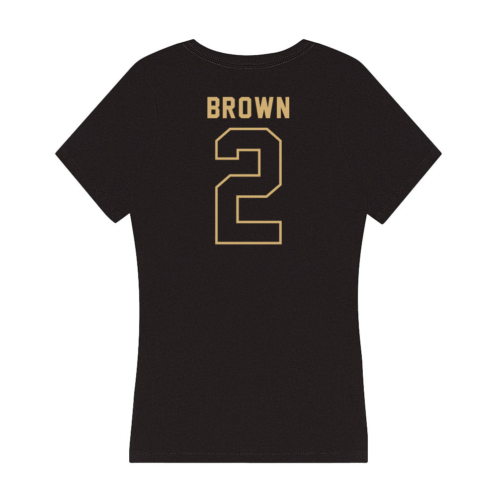 Vanderbilt - NCAA Women's Basketball : Jada Brown - Women's V-Neck T-Shirt-1
