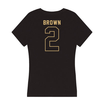 Vanderbilt - NCAA Women's Basketball : Jada Brown - Women's V-Neck T-Shirt-1