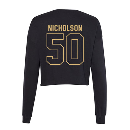 Vanderbilt - NCAA Men's Basketball : Mason Nicholson - Women's Cropped Crew Fleece-1