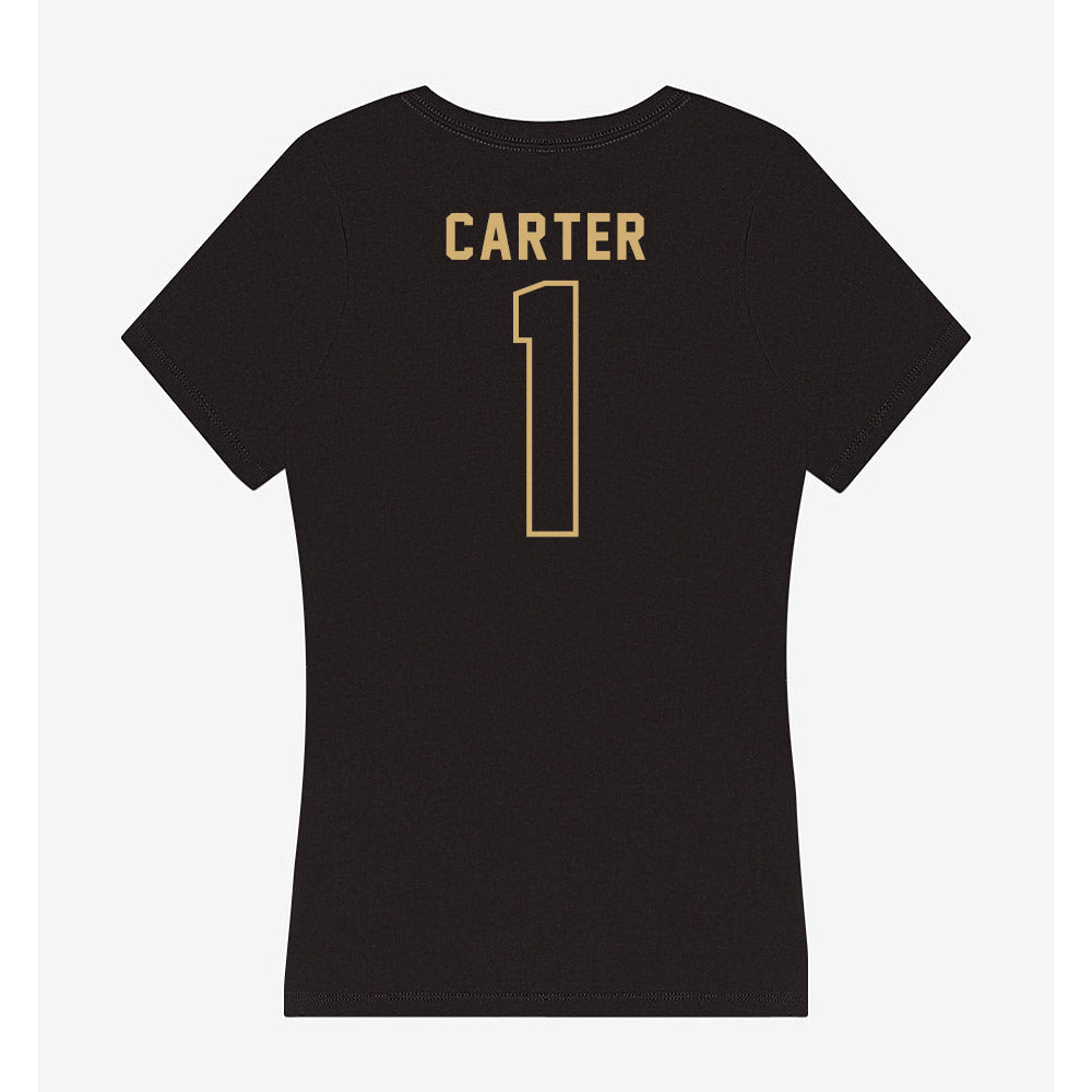 Vanderbilt - NCAA Football : Dontae Carter - Women's V-Neck T-Shirt-1