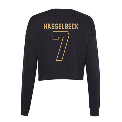 Vanderbilt - NCAA Women's Lacrosse : Grace Hasselbeck - Women's Cropped Crew Fleece-1