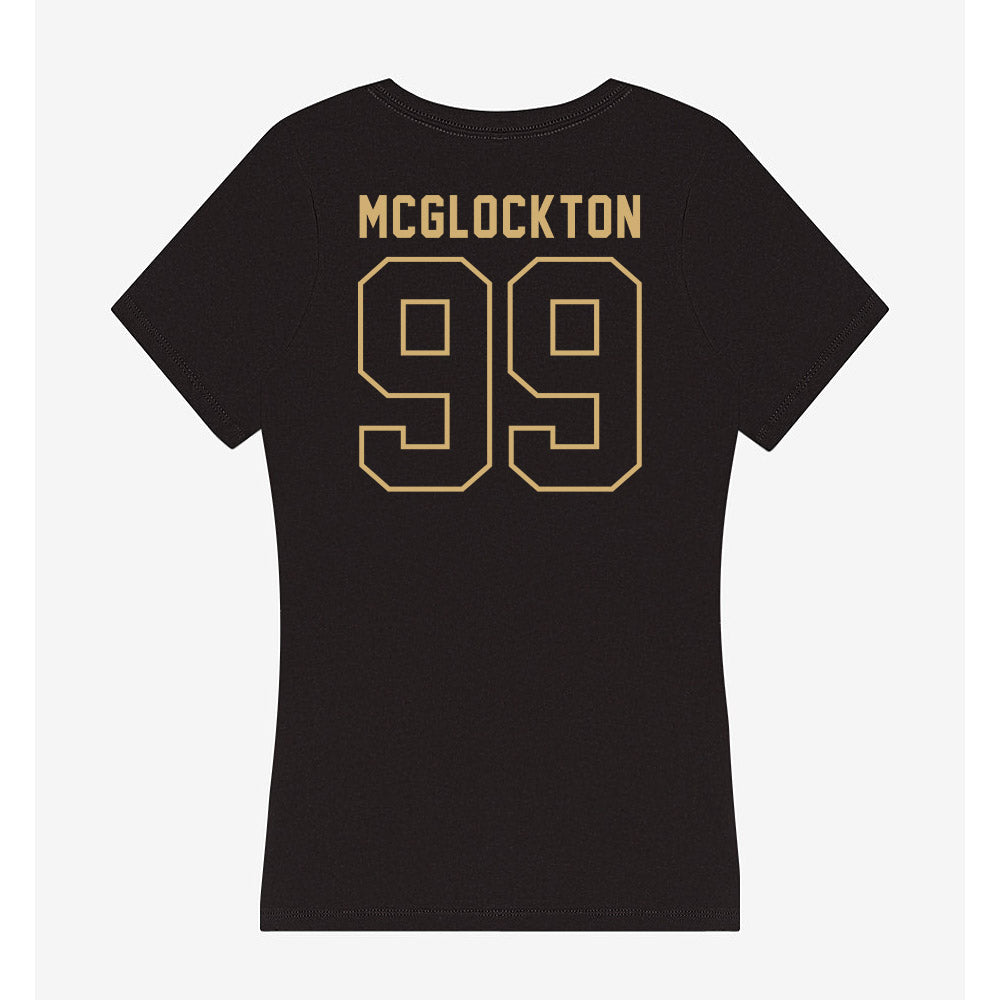 Vanderbilt - NCAA Men's Basketball : Devin Mcglockton - Women's V-Neck T-Shirt-1