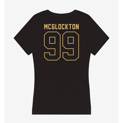 Vanderbilt - NCAA Men's Basketball : Devin Mcglockton - Women's V-Neck T-Shirt-1