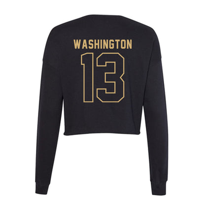Vanderbilt - NCAA Men's Basketball : Jalen Washington - Women's Cropped Crew Fleece-1