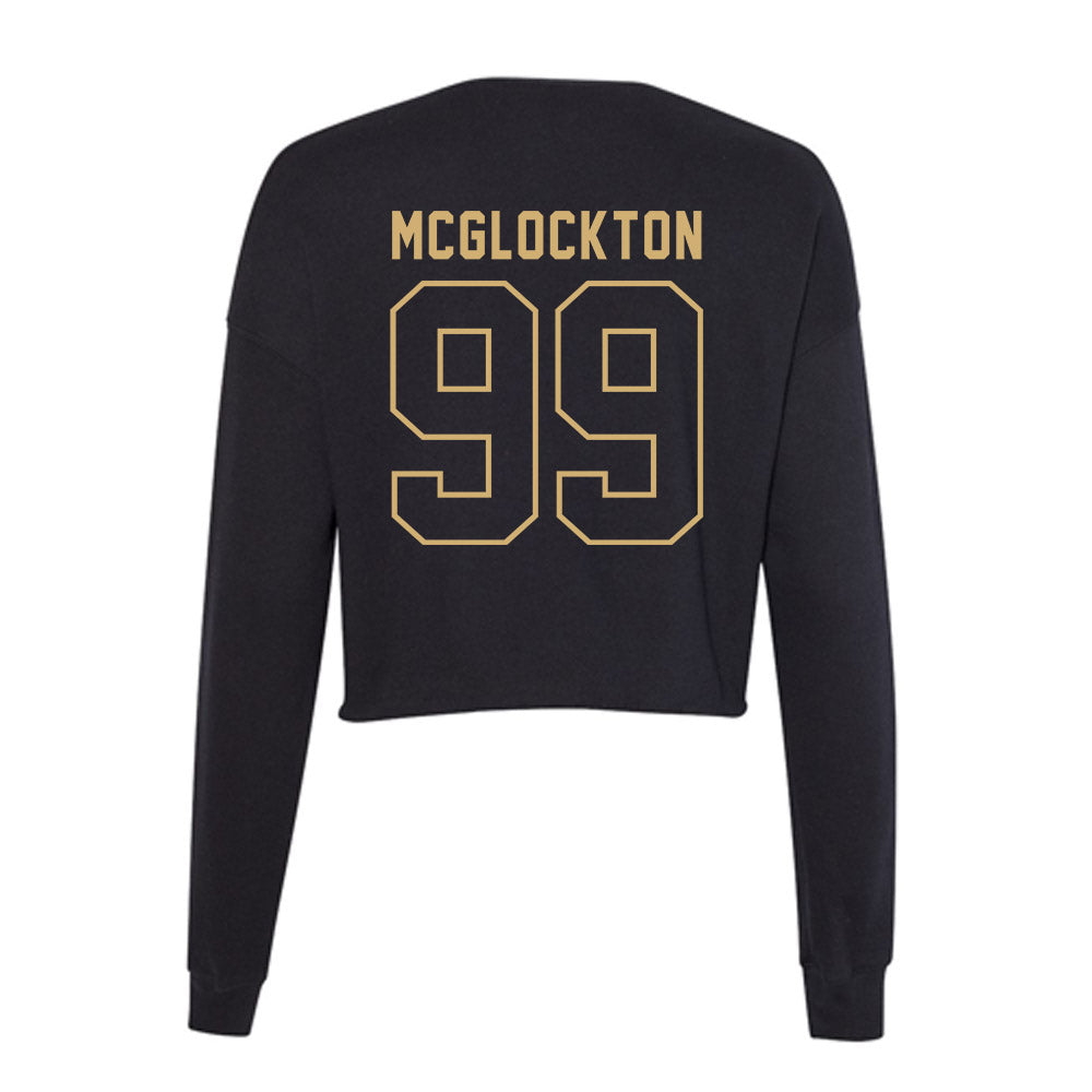 Vanderbilt - NCAA Men's Basketball : Devin Mcglockton - Women's Cropped Crew Fleece-1