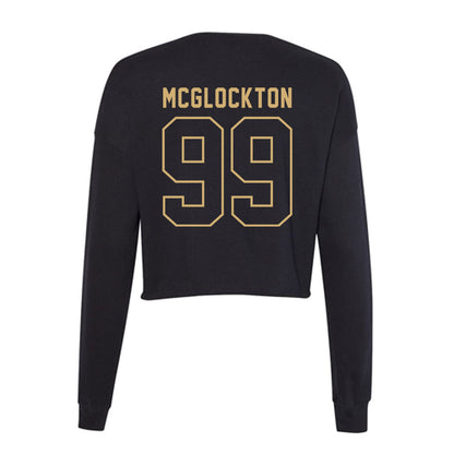 Vanderbilt - NCAA Men's Basketball : Devin Mcglockton - Women's Cropped Crew Fleece-1