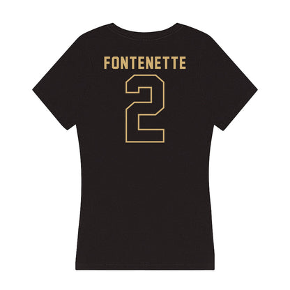 Vanderbilt - NCAA Football : Randon Fontenette - Women's V-Neck T-Shirt-1