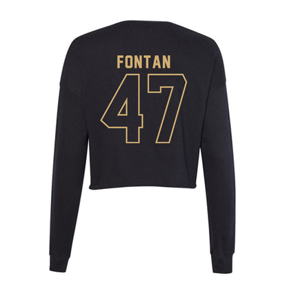 Vanderbilt - NCAA Football : Isaiah Fontan - Women's Cropped Crew Fleece-1