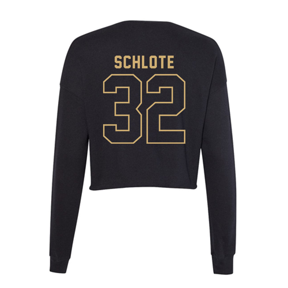 Vanderbilt - NCAA Baseball : Nate Schlote - Women's Cropped Crew Fleece-1