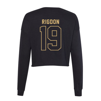 Vanderbilt - NCAA Baseball : Rustan Rigdon - Women's Cropped Crew Fleece-1