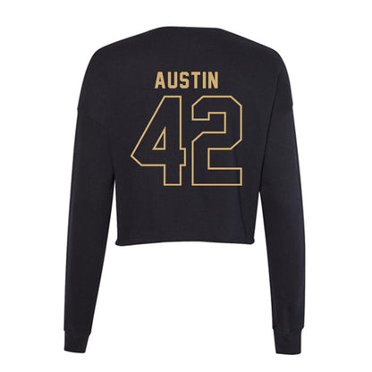 Vanderbilt - NCAA Baseball : Reginald Austin - Women's Cropped Crew Fleece-1